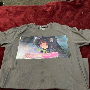 Gray anime shirt M size GOT 3LITTLE STAINS